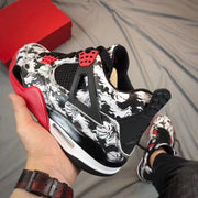 Jordan Air Jordan 4 Tattoo Black White Red Sneakers