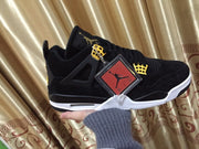 Jordan 4 Black and Gold High-Top Sneakers