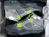 Jordan 4 Retro Gray Green Sneakers