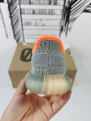 Yeezy 350 V2 Kids Sneakers in Grey and Orange