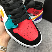 Jordan 1 Mid Multicolor High-Top Sneakers