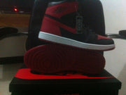 Jordan 1 High Black Red Men's Basketball Shoes 555088-123