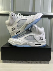 Air Jordan 5 White Silver Sneakers HQ7978-103