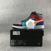 Jordan 1 Mid Multicolor High-Top Sneakers