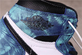 Air Jordan 1 High Tie-Dye Sneakers Blue Black White