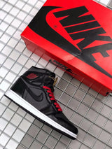 Air Jordan 1 High OG Black Satin Black Red Sneakers