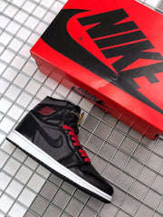 Air Jordan 1 High OG Black Satin Black Red Sneakers