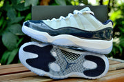 Jordan Air Jordan 11 Retro Low Sneakers, White and Navy