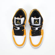 Nike Air Jordan 1 Low Lakers Sneakers, White and Gold CZ4776-107