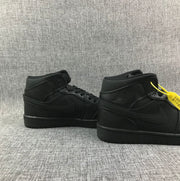 Air Jordan 1 Mid Sneakers, Black