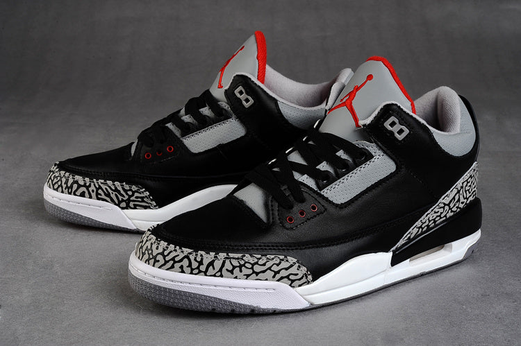 Jordan Air Jordan 3 Black Grey Red High-Top Sneakers
