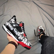 Jordan Air Jordan 4 Tattoo Black White Red Sneakers