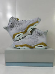 Jordan Air Jordan 6 High Sneakers White Gold Glacier Blue DQ4914-074