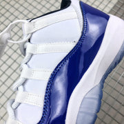 Air Jordan 11 Sneakers White and Deep Blue BQ3685-001