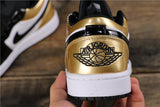 Jordan 1 Low Black Gold Sneakers CQ9447-700