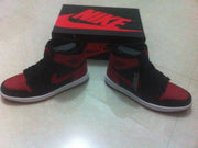Jordan 1 High Black Red Men's Basketball Shoes 555088-123