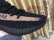 Yeezy 350 V2 Knit Sneakers in Black and Beige