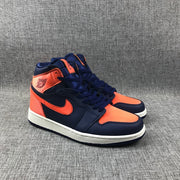Air Jordan 1 Mid Blue Orange Sneakers AH7389-408