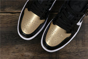 Jordan 1 Low Black Metallic Gold Sneakers CQ9447-700