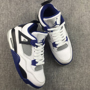 Jordan Air Jordan 4 Sneakers in White, Black and Blue