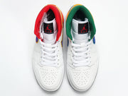 Jordan 1 Retro High OG Rainbow Sneakers, Style 554725-128