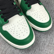 Air Jordan 1 Mid SE White Green Black Sneakers