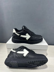 Off-White Out Of Office Low-Top Sneakers Black White OMAI89C99LEA0191001
