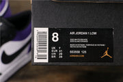 Jordan 1 Low Black White Purple 553558-125
