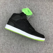 Jordan 1 High Strap Black and Fluorescent Green Sneaker 364770-007