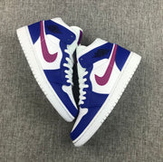 Air Jordan 1 Mid Sneakers Blue Pink 554724-451