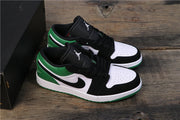Jordan 1 Low Black Green Sneakers 553558-113