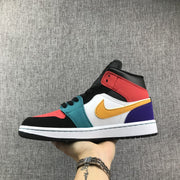 Jordan 1 Mid Multicolor High-Top Sneakers