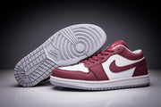 Jordan Air Jordan 1 Low Sneakers White and Burgundy