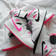 Jordan 1 Valentine High-Top Sneakers White and Pink