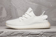 Yeezy 350 V2 White Knit Low-Top Sneakers