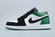Jordan 1 Low Green Toe Sneakers Black White Green