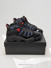 Jordan Six Rings Sneakers Black Navy Red