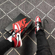 Air Jordan 1 High Black Red White Sneakers