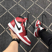 Air Jordan 1 High Black Red White Sneakers