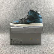 Air Jordan 1 Mid BQ6472-009 Black and Turquoise Sneakers