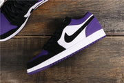 Jordan 1 Low Black White Purple 553558-125