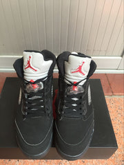 Air Jordan 5 Black Silver High-Top Sneakers