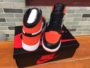 Jordan 1 High Women's Black Orange White Sneakers