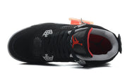 Jordan 4 Retro Black/Red Basketball Shoes