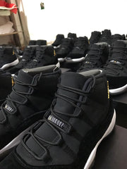 Jordan 11 Black Velvet High-Top Sneakers