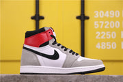 Air Jordan 1 High Light Smoke Grey Sneakers 555088-126