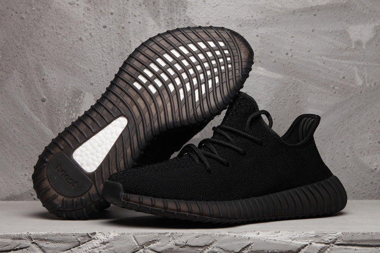 Yeezy 350 V2 Black Knit Sneakers