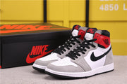 Air Jordan 1 High Light Smoke Grey Sneakers 555088-126