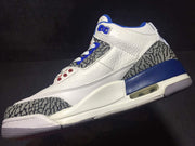 Air Jordan 3 White Blue High-Top Sneakers