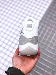 Jordan Air Jordan 11 White Glitter High-Top Sneakers